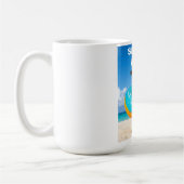 Mug Chien sur la plage vibes d'été (Gauche)