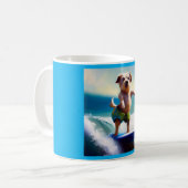 Mug Chien surf (Devant gauche)