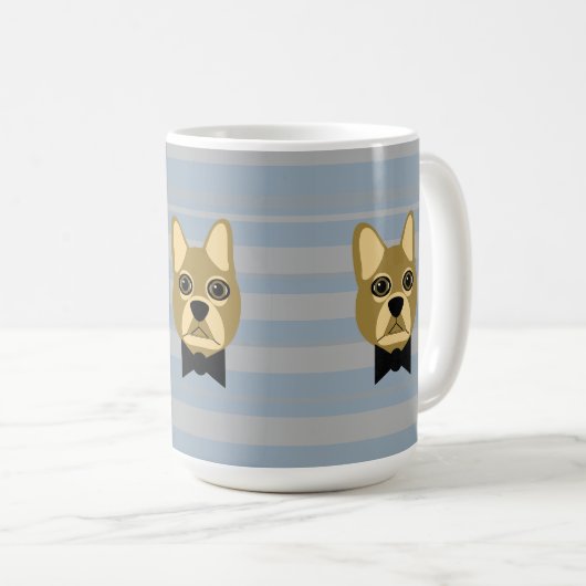 Mug Chien-taureau Brown, Grilles (Devant droit)