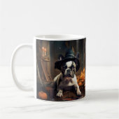 Mug Chien-taureau Citrouille Halloween effrayant (Gauche)