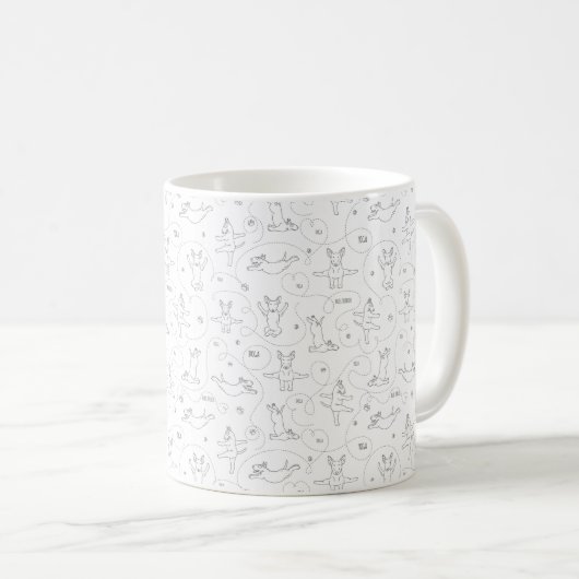 Mug Chien taureau faisant du yoga (Devant droit)