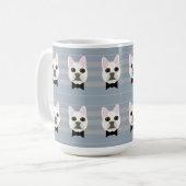 Mug Chien-taureau français blanc, Grandes (Devant gauche)