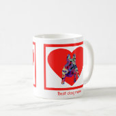 Mug Chien-taureau français Coeur de la Saint-Valentin (Devant droit)