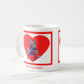 Mug Chien-taureau français Coeur de la Saint-Valentin (Devant gauche)