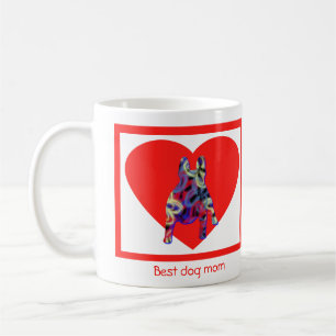 Mug Chien-taureau français Coeur de la Saint-Valentin