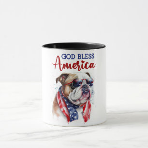 Mug Chien-taureau patriotique