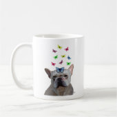 Mug Chien-taureaux et papillons français blancs (Gauche)