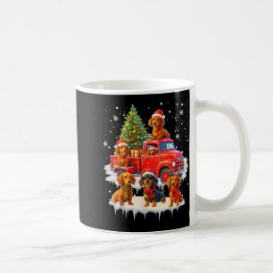 Mug Chien teckel camion rouge arbre de Noël Père Noël 