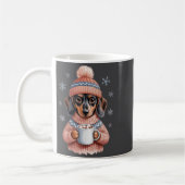 Mug Chien teckel confortable avec un chocolat chaud de (Gauche)