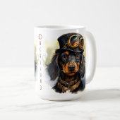 Mug Chien teckel steampunk (Devant droit)