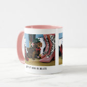 Mug Chien teckel steampunk Bottes victoriennes (Devant gauche)