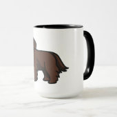 Mug chien terre-neuve marron dessin animé (Devant droit)