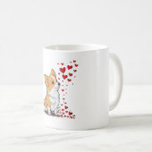 Mug Chien Valentine Cute Corgi Saint Valentin (Devant droit)