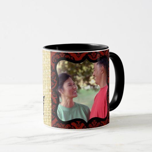 Mug Chien vietnamien 2018 Cadre photo de voeux 2 (Devant droit)