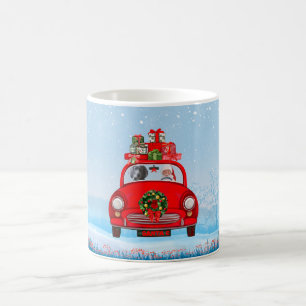 Mug Chien Weimaraner En Voiture Avec Le Père Noël