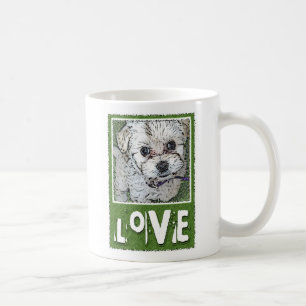 Mug CHIEN : Yeux fous Multi-Poo d'amour de chiot