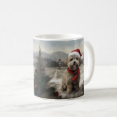 Mug Chien Yorkipod en Noël de neige (Devant droit)
