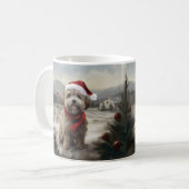 Mug Chien Yorkipod en Noël de neige (Devant gauche)