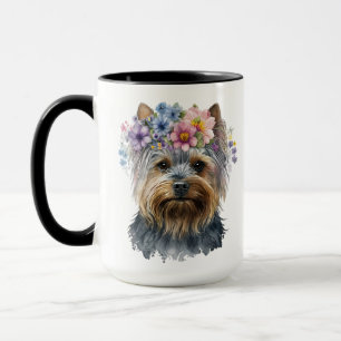 MUG CHIEN YORKSHIRE TERRIER À L'AQUARELLE MAGNIFIQUE