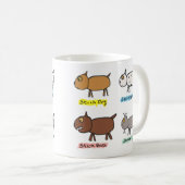 Mug Chiens à bâtons amusants (Devant droit)