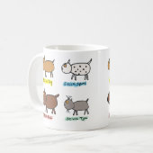 Mug Chiens à bâtons amusants (Devant gauche)