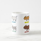 Mug Chiens à bâtons amusants (Centre)