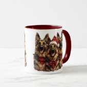 Mug Chiens bergers allemands de Noël (Devant droit)