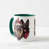 Mug Chiens bergers allemands de Noël (Devant gauche)