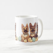 Mug Chiens bergers allemands de Pâques (Devant droit)