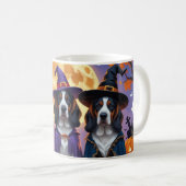 Mug Chiens Bluetick Coonhound Citrouille Drôle d'Hallo (Devant droit)