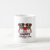 Mug Chiens Boxer Joyeuse Saint-Valentin Vintage (Centre)