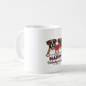 Mug Chiens Boxer Joyeuse Saint-Valentin Vintage (Devant gauche)