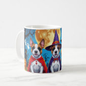 Mug Chiens Bull Terrier Citrouille Halloween Drôle (Devant gauche)
