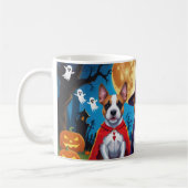 Mug Chiens Bull Terrier Citrouille Halloween Drôle (Gauche)