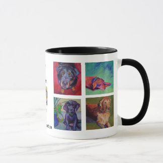 Mug CHIENS, CHIENS, CHIENS • WOOF carré par peinture !