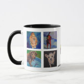 Mug CHIENS, CHIENS, CHIENS • WOOF carré par peinture ! (Gauche)