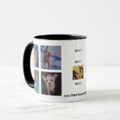 Mug CHIENS, CHIENS, CHIENS • WOOF carré par peinture ! (Devant gauche)