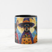 Mug Chiens d'Affenpinscher Citrouille Halloween Funny (Centre)
