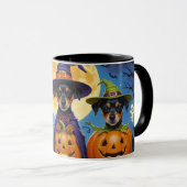 Mug Chiens d'Affenpinscher Citrouille Halloween Funny (Devant droit)