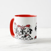 Mug Chiens Dalmatiens de Noël (Devant gauche)