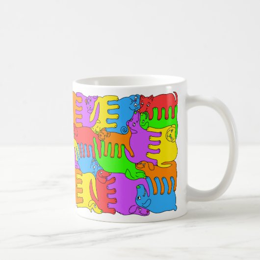 Mug Chiens d'arc-en-ciel (Droite)