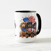 MUG CHIENS DE BÂTIMENT PATRIOTIQUE ADORABLES (Devant droit)
