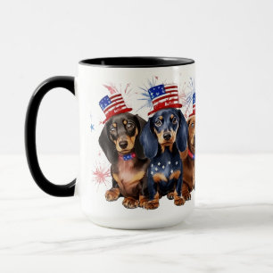 MUG CHIENS DE BÂTIMENT PATRIOTIQUE ADORABLES