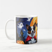Mug Chiens de bétail australiens Citrouille Halloween (Gauche)