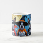 Mug Chiens de Boston Terrier Citrouille Halloween Funn (Centre)