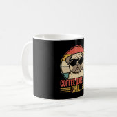 Mug Chiens de café et Pug Rétro Chill (Devant gauche)