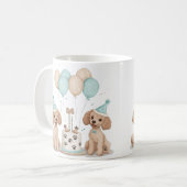 Mug Chiens de caniche normaux d'anniversaire (Devant gauche)