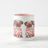Mug Chiens de Carlin de la Saint-Valentin (Centre)
