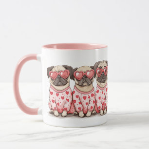 Mug Chiens de Carlin de la Saint-Valentin