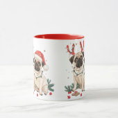Mug Chiens de Carlin de Noël (Centre)